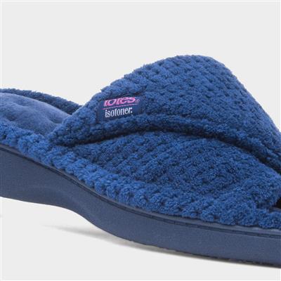 Popcorn Turnover Womens Navy Slipper