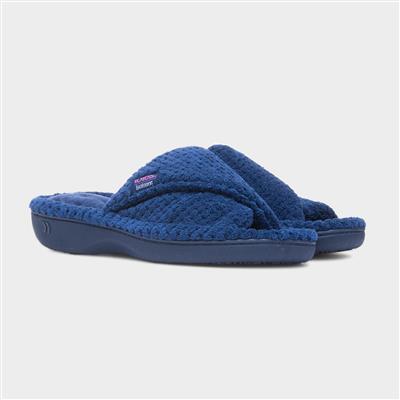 Popcorn Turnover Womens Navy Slipper