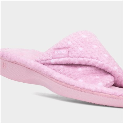Popcorn Turnover Womens Pink Spot Slipper