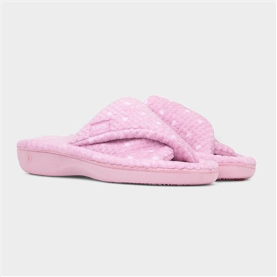 Popcorn Turnover Womens Pink Spot Slipper