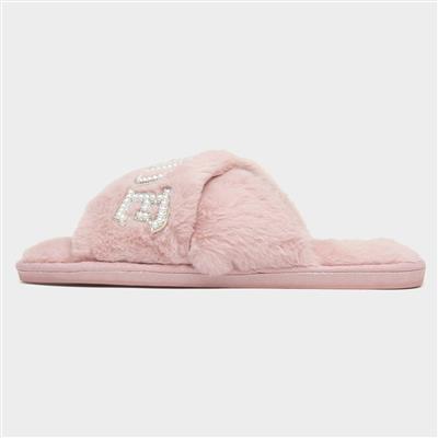 Bride Squad Womens Pink Fluffy Slipper