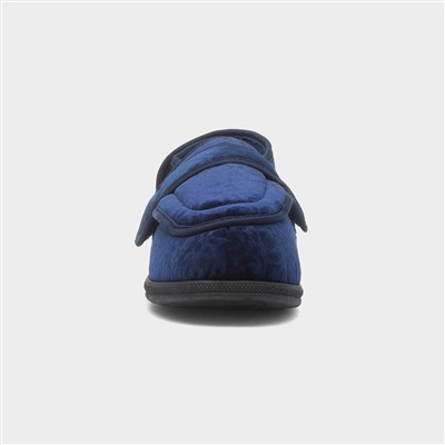 Maria Womens Navy Wider Fitting Slipper