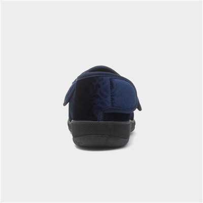 Maria Womens Navy Wider Fitting Slipper
