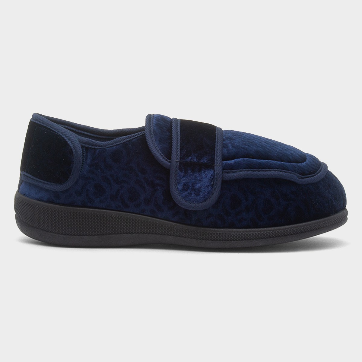 Maria Womens Navy Wider Fitting Slipper