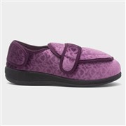 Jo & Joe Maria Womens Plum Wider Fitting Slipper (Click For Details)