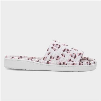 Samba Womens Cream Leopard Slipper