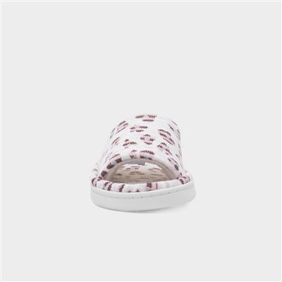 Samba Womens Cream Leopard Slipper