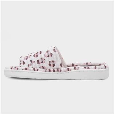 Samba Womens Cream Leopard Slipper