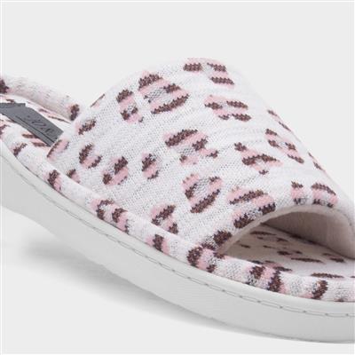 Samba Womens Cream Leopard Slipper