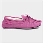 Hush Puppies Allie Womens Pink Moccasin Slipper (Click For Details)
