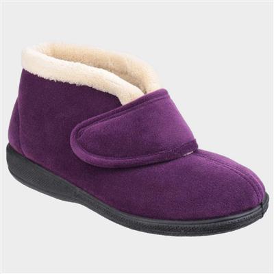 Levitt Womens Purple Bootie Slipper