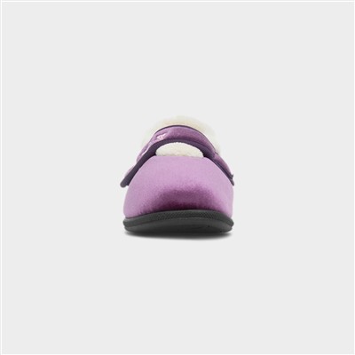 Matilda Womens Lilac Wide Fit Slipper