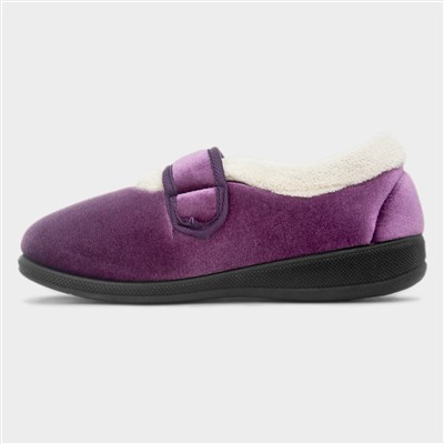 Matilda Womens Lilac Wide Fit Slipper