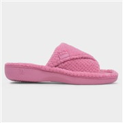 Totes Popcorn Turnover Womens Pink Mule Slipper (Click For Details)