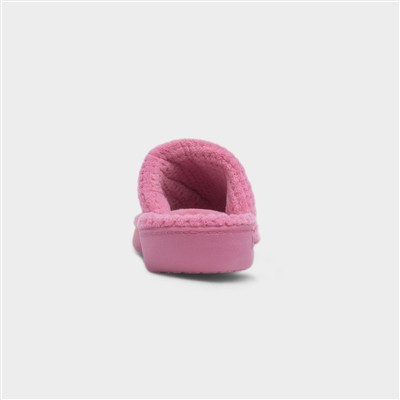 Popcorn Turnover Womens Pink Mule Slipper