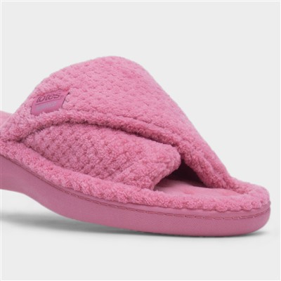 Popcorn Turnover Womens Pink Mule Slipper