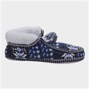 Divaz Womens Lapland Knitted Slipper in Blue (Click For Details)