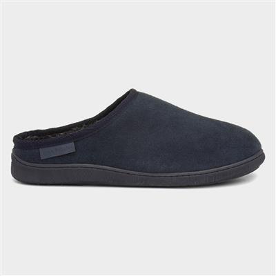 Ashton Mens Navy Suede Mule Slipper