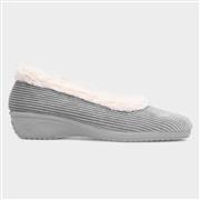 Lunar Glynis Womens Grey Wedge Slipper (Click For Details)