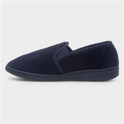 Harry Mens Navy Wider Fitting Slipper