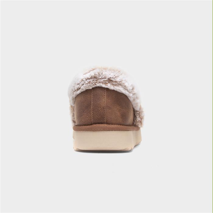 Cozy Up Womens Chestnut Full Slipper
