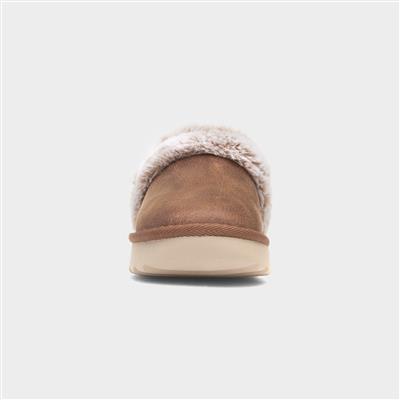 Cosy Up Womens Chestnut Full Slipper