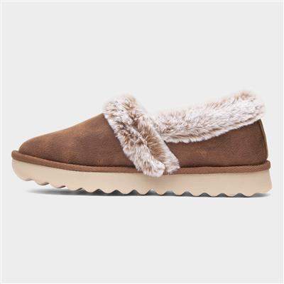 Cosy Up Womens Chestnut Full Slipper