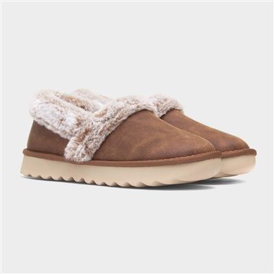 Cosy Up Womens Chestnut Full Slipper