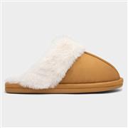 Krush Womens Chestnut Fur Lined Mule Slipper (Click For Details)