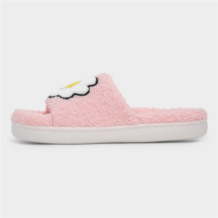 Happy Womens Pink Open Toe Slipper