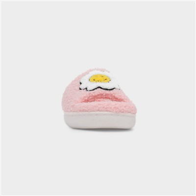 Happy Womens Pink Open Toe Slipper