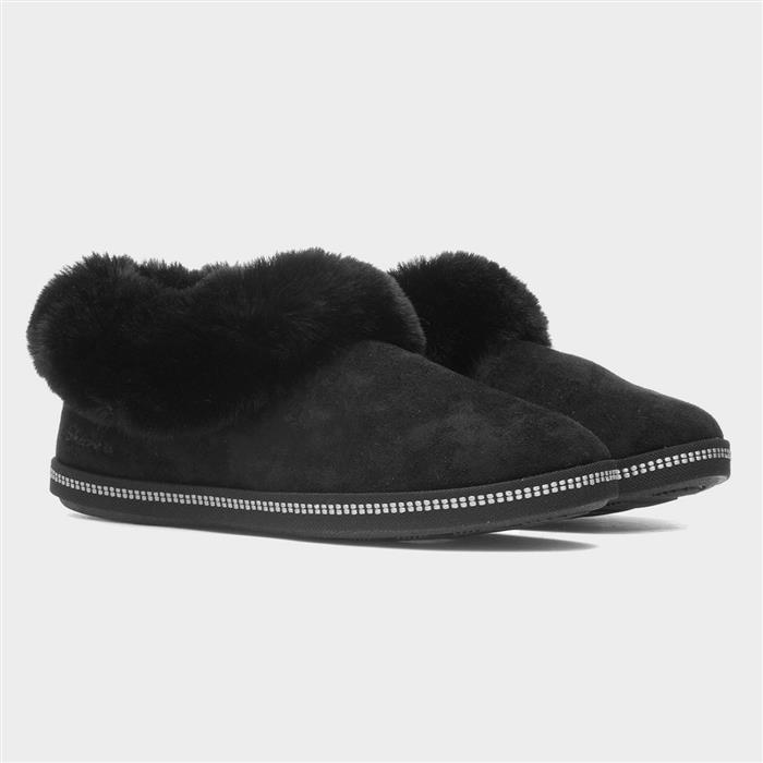 Cozy Campfire Womens Black Full Slipper
