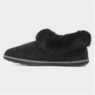 Cozy Campfire Womens Black Full Slipper