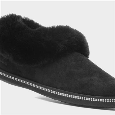 Cozy Campfire Womens Black Full Slipper