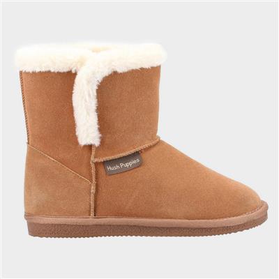 Womens Ashleigh Suede Bootie in Tan