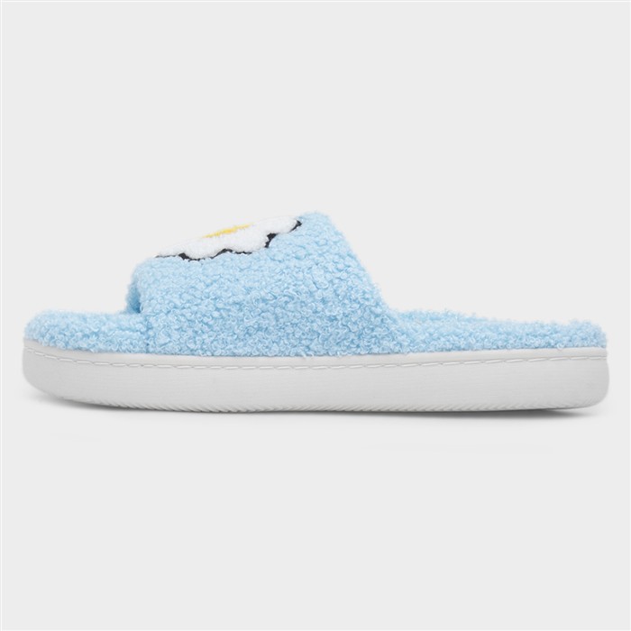 Happy Womens Blue Open Toe Slipper