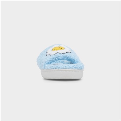 Happy Womens Blue Open Toe Slipper