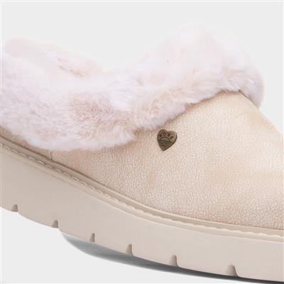 Bobs Keepsakes Womens Off White Slipper