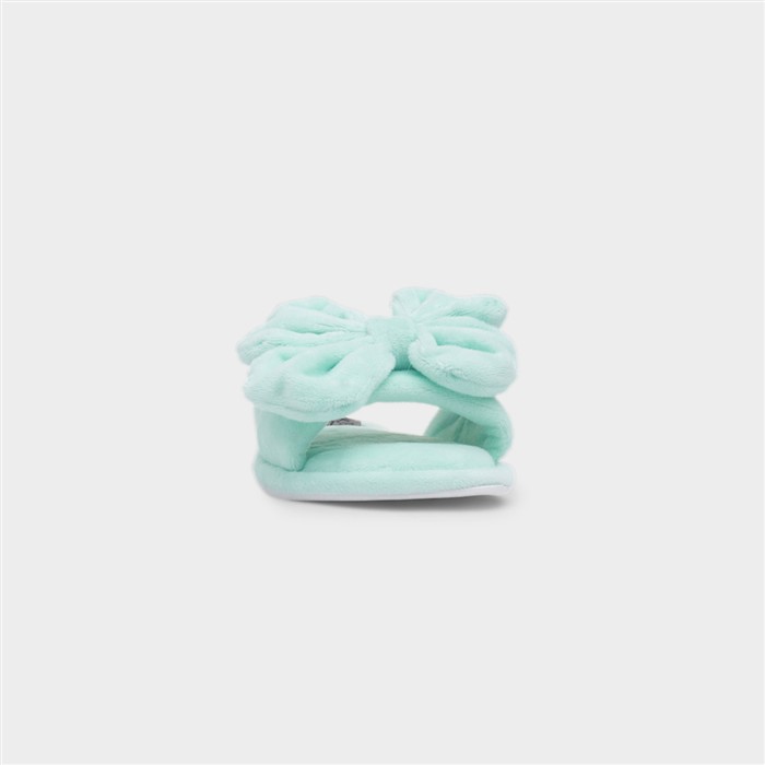 Fanfare Womens Mint Open Toe Mule Slipper