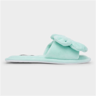 Fanfare Womens Mint Open Toe Mule Slipper