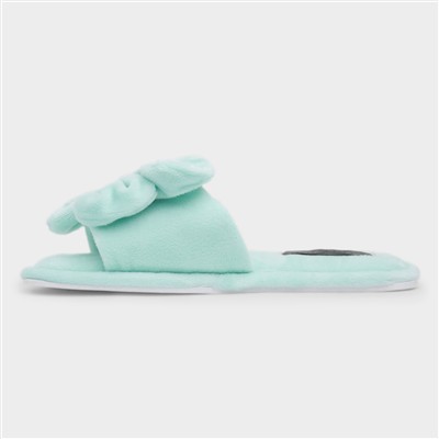 Fanfare Womens Mint Open Toe Mule Slipper