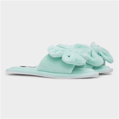 Fanfare Womens Mint Open Toe Mule Slipper