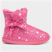 Jo & Joe Tinkerbell Girls Pink Star Bootie Slipper (Click For Details)