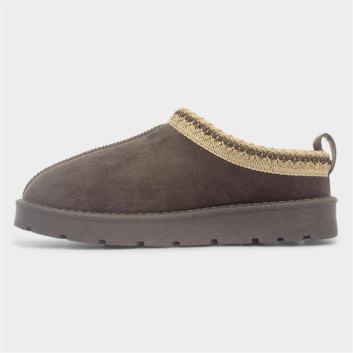 Chloe Womens Choc Brown Slipper