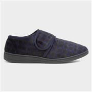 Jo & Joe Vernon Mens Navy Wide Fit Slipper (Click For Details)