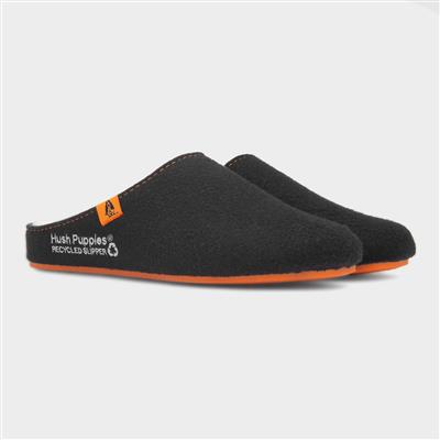 Good Mens Black Mule Slipper