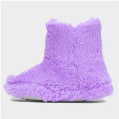 Kids Purple Bootie Slipper