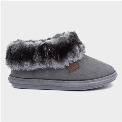 Chiltern Womens Charcoal Grey Slippers