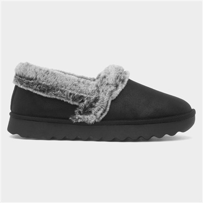 Cozy Up Womens Black Full Slipper