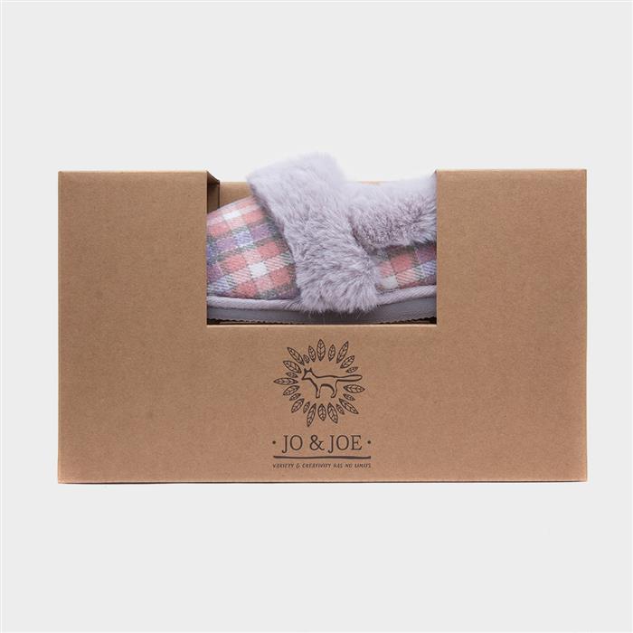 Ballyfin Womens Pink Full Tartan Slipper